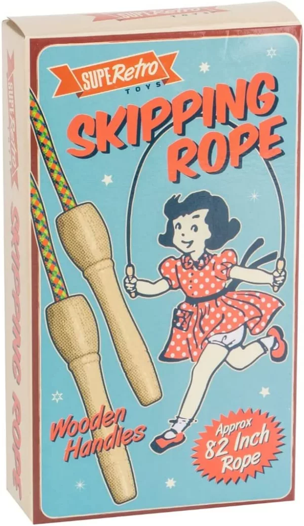 skipping rope with a wooden handle