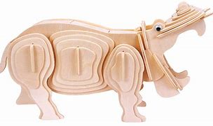 Gepettos Hippo 3D wooden puzzle