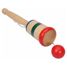Wooden Catch the Ball, cup and ball game