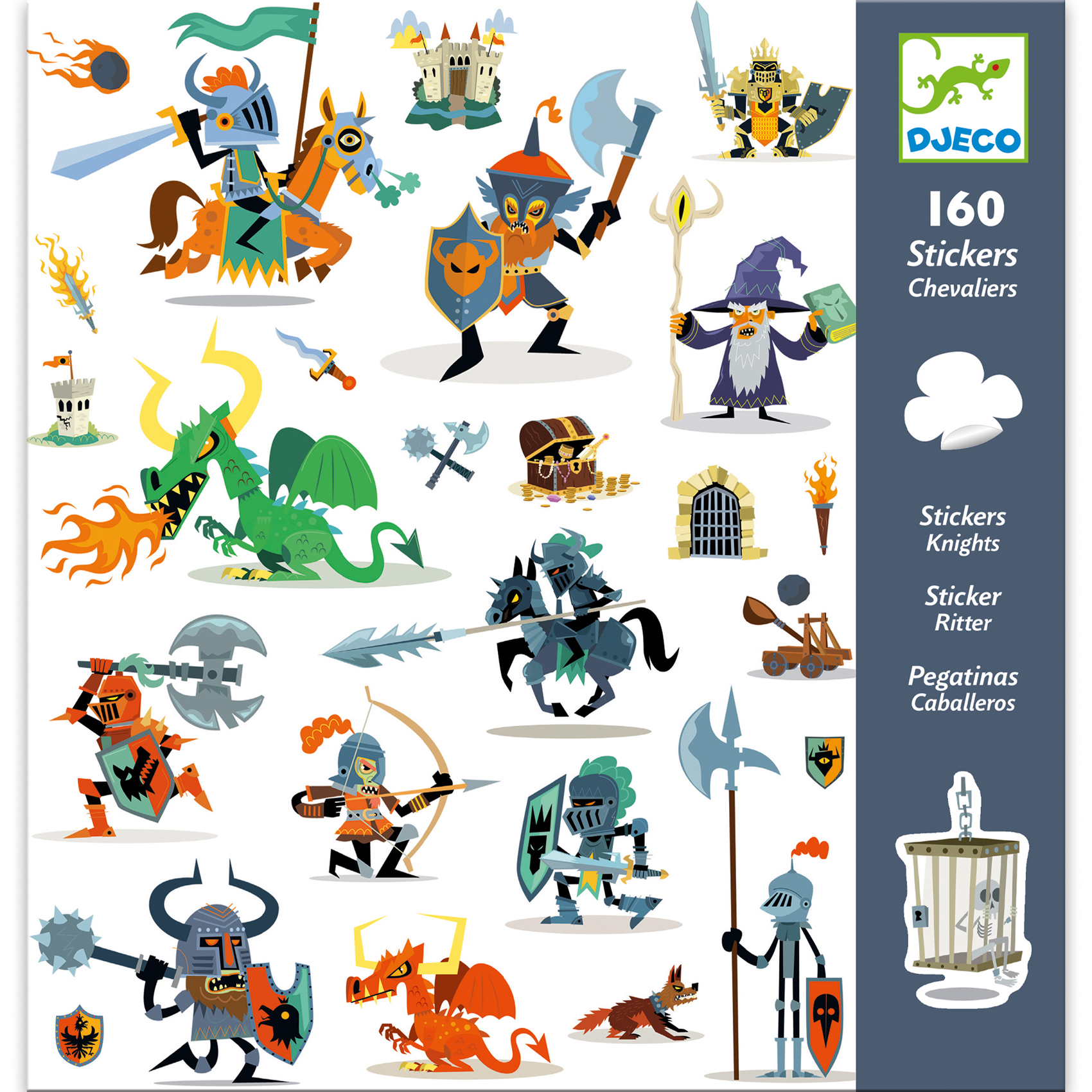 Djeco – 160 Knight Stickers