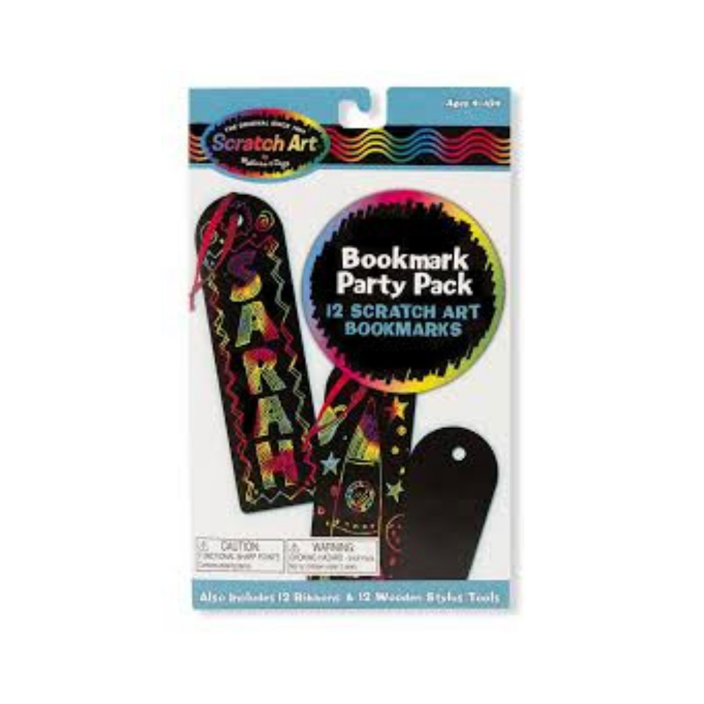 Melissa and Doug Scratch Art Party Pack - Make your own Bookmarks