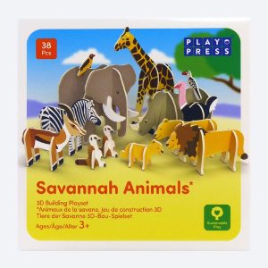 PlayPress Savannah Animals Eco Friendly Playset