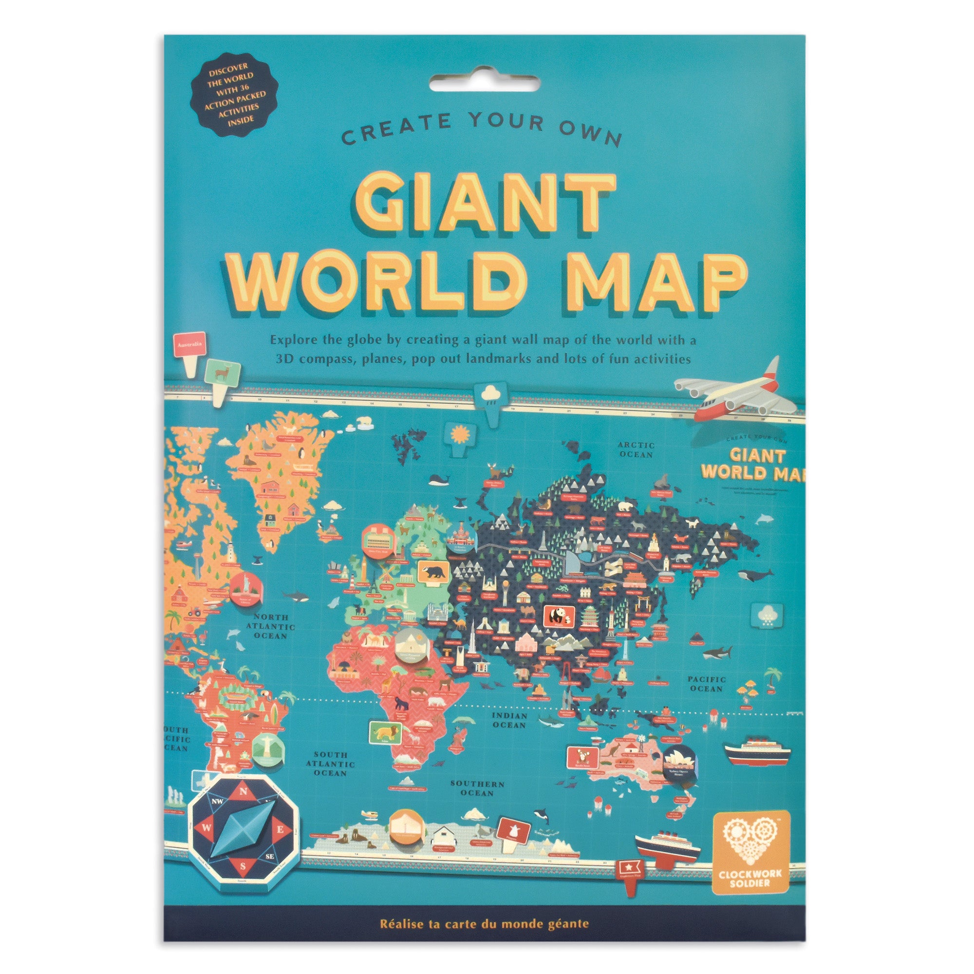 Create your own Giant World Map Clockwork Soldier