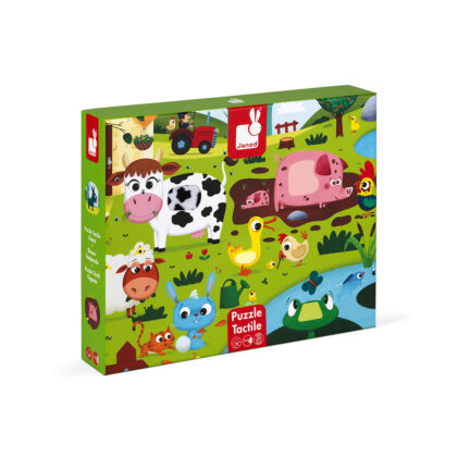 Janod - Farm Animals 20-piece Tactile Puzzle