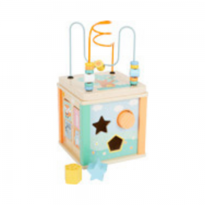 Pastel Activity Cube for babies and toddlers from Small Foot Design Wooden Toys