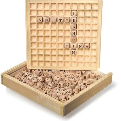 Wooden Creating Words Game Boggle