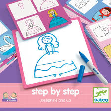 Djeco Step by Step Drawing – Girly