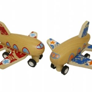 Wooden Pull Back Airplane Toy