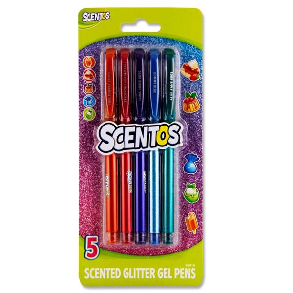 Scentos – 5 Scented Glitter Gel Pens