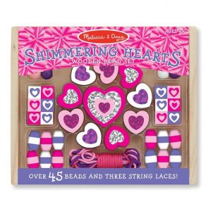 Shimmering Hearts wooden bead set for children by Melissa and Doug Toys