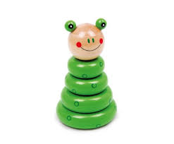 Wooden Stacking Toys for Babies and Toddlers. Stacking Frog