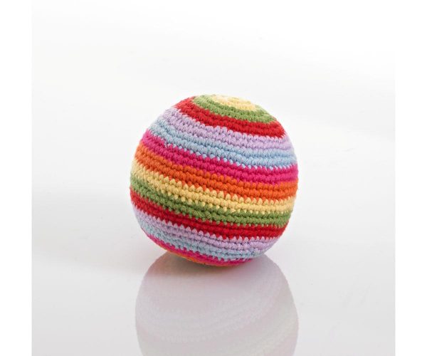 Stripey Crochet Baby Ball Rattle - Fair Trade