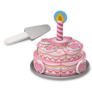 Melissa and Doug Triple Layer Party Cake wooden play food available at Toys and Games Ireland