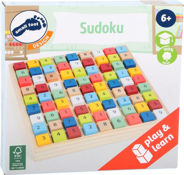 Wooden Sudoku Board Game from Small Foot Design Toys. Wood sourced sustainably