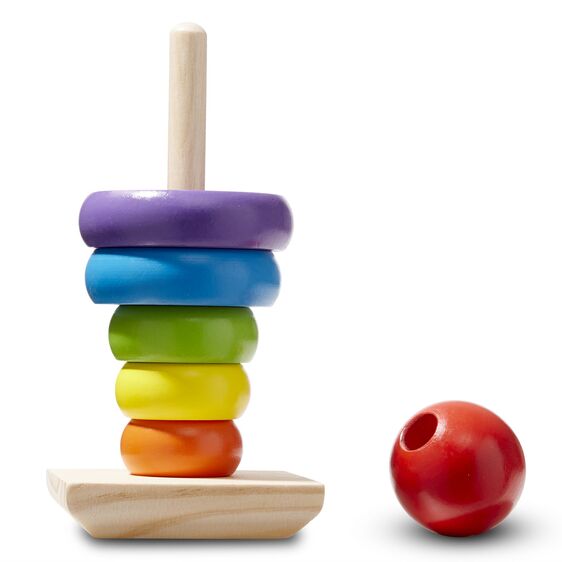 Melissa and Doug Rainbow Stacker, wooden stacking toy