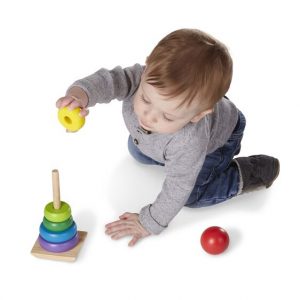 Melissa and Doug Rainbow Stacker, wooden stacking toy