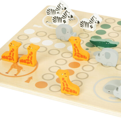 Wooden Ludo Board Game Safari Animals from Small Foot Design Toys