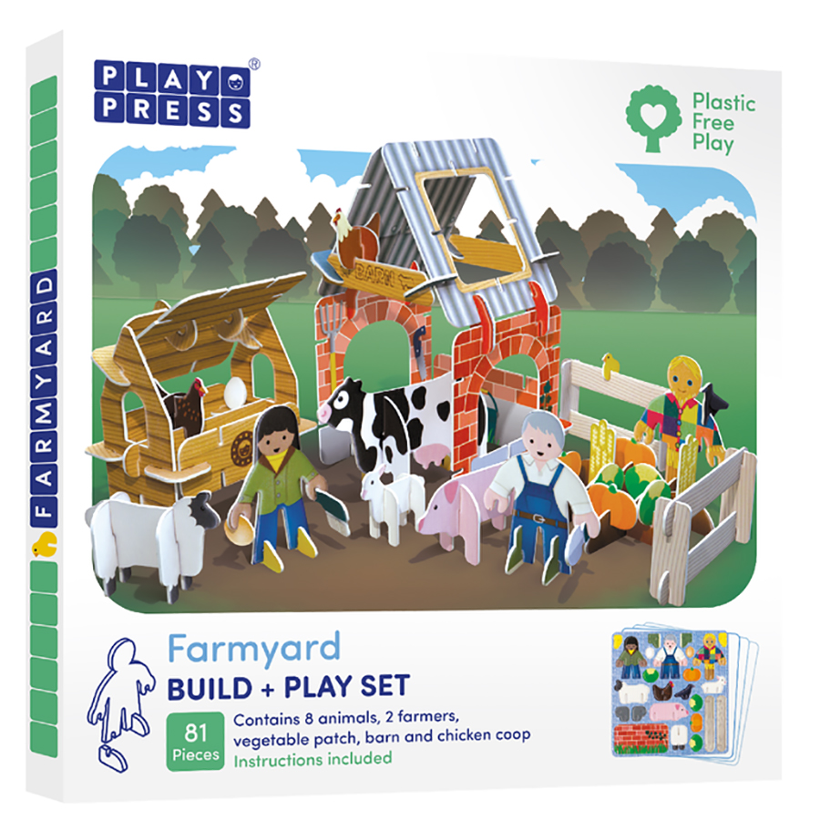 Farmyard pop out play set